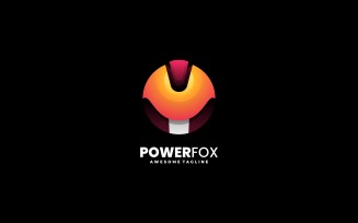Power Fox Gradient Logo Style
