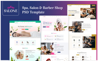 Spa, Salon and Barber Shop PSD Template