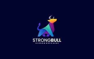 Strong Bull Gradient Colorful Logo Style