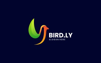 Abstract Bird Gradient Colorful Logo