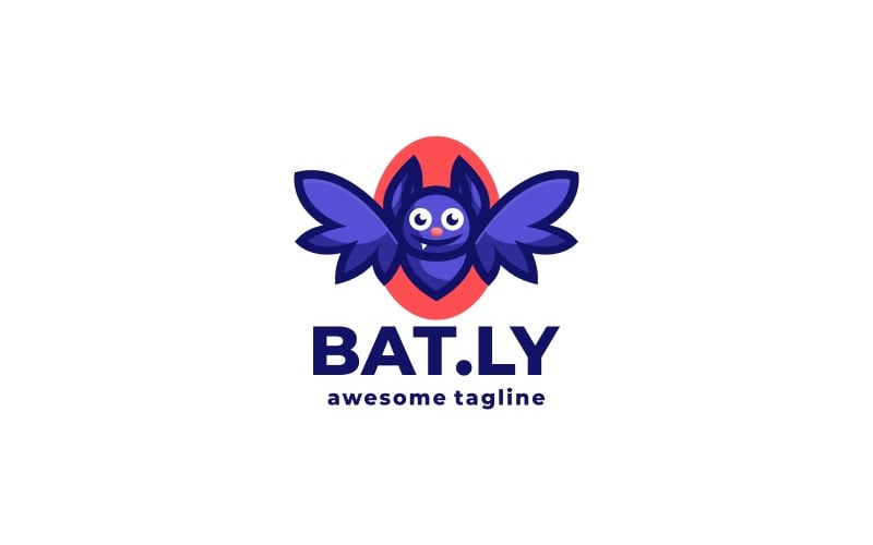 Bat Simple Mascot Logo Design Logo Template