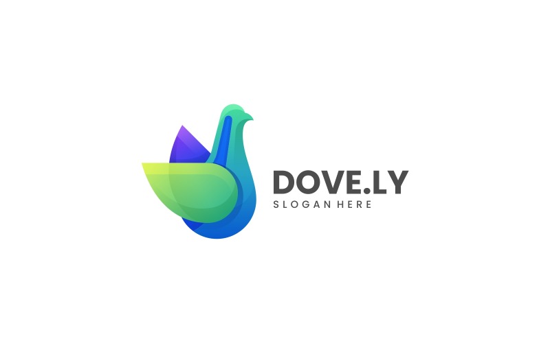 Dove Gradient Colorful Logo Logo Template