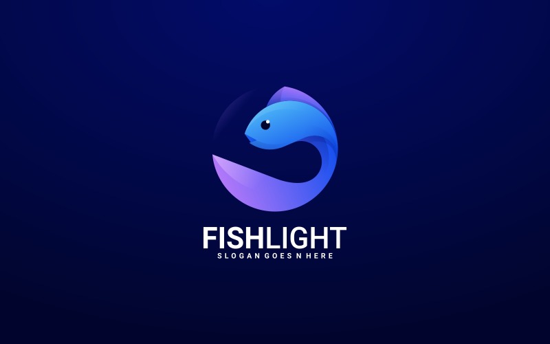Fish Light Gradient Logo Style Logo Template