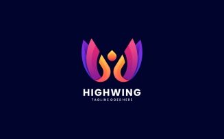 High Wing Gradient Logo Template