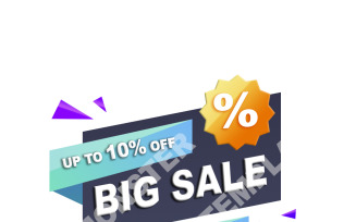 Logo - Big Sale Offer 3D Panel PSD Templates
