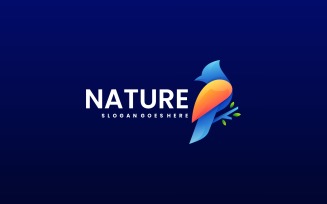 Nature Bird Gradient Colorful Logo Style