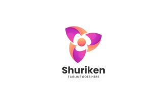 Shuriken Gradient Colorful Logo