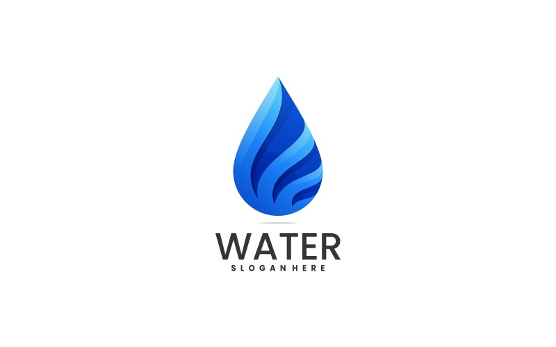 Water Color Gradient Logo Style Logo Template
