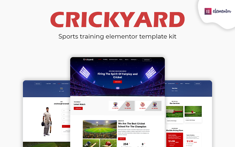 Crickyard - Sport Club Elementor WordPress theme