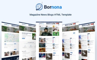 Bornona-Magazine News Blogs HTML Template