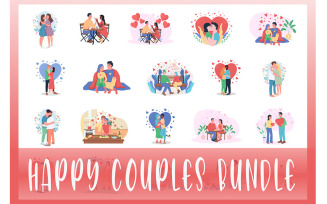 Happy Couples Illustration Bundle