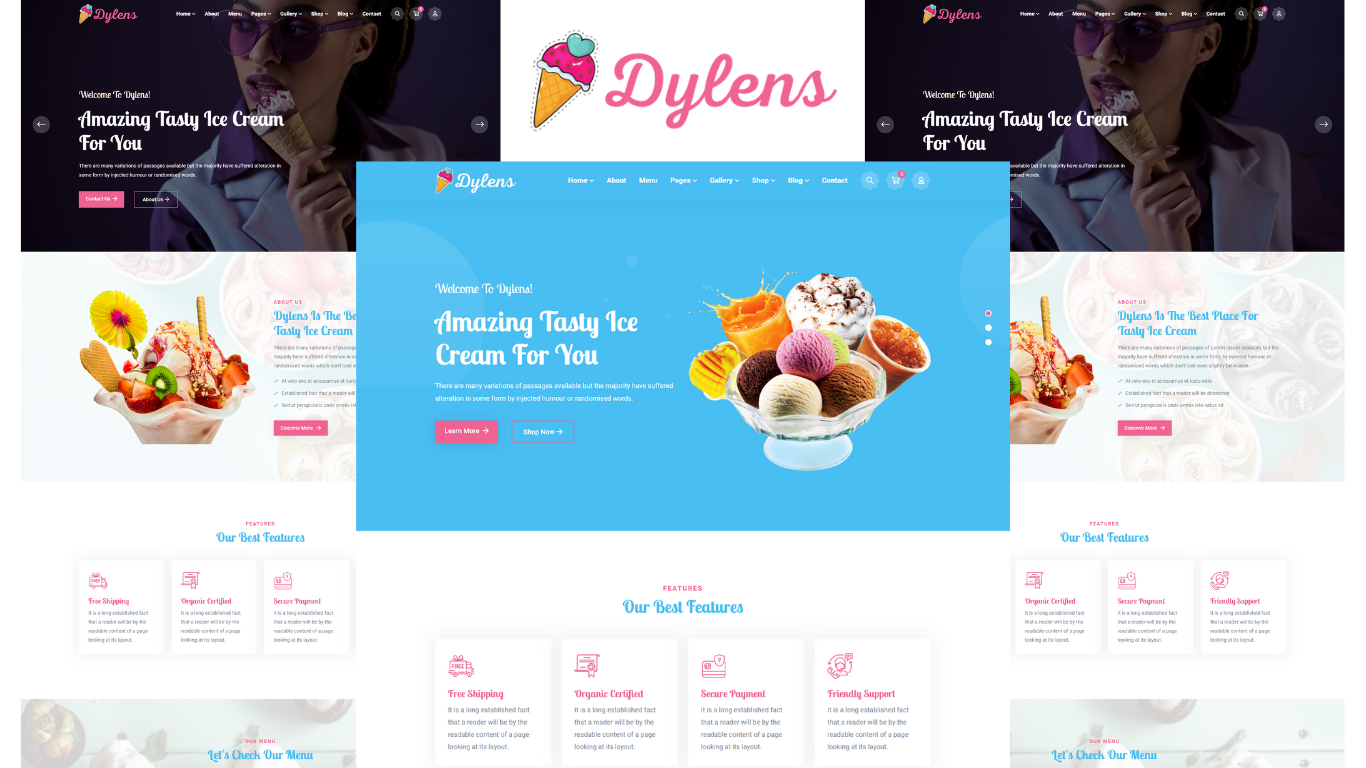 Dylens - Ice Cream Shop HTML5 Template