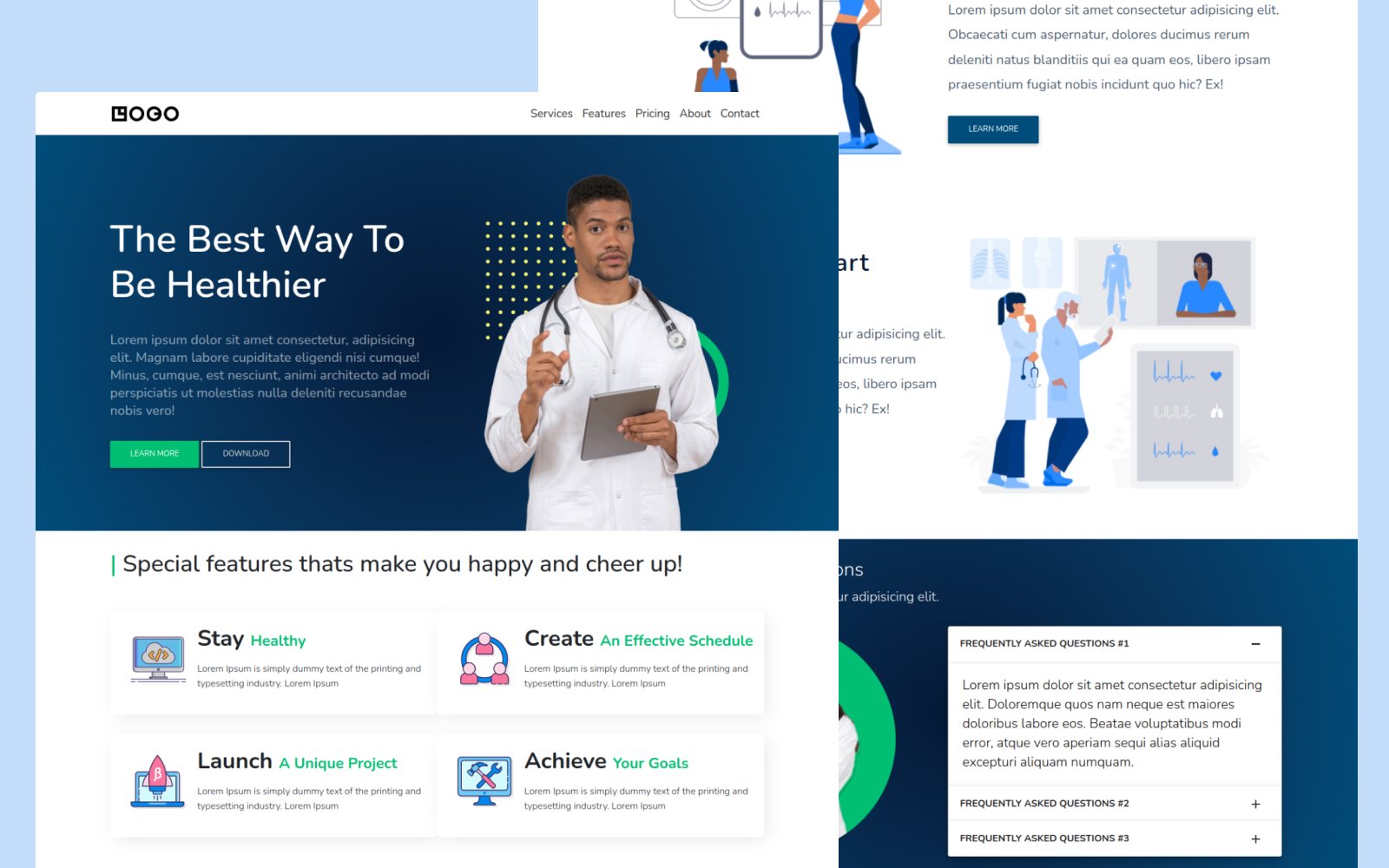 Template #246525 App Medical Webdesign Template - Logo template Preview