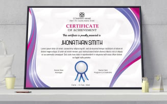 Certificate of Achievement Design Template