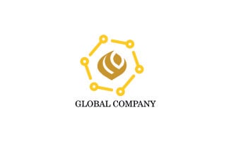 Global Company Modern Vector Graphic Design Logo Template