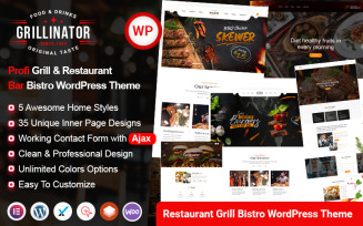 Grillinator - Restaurant Food Grill Bistro Elementor WordPress Theme