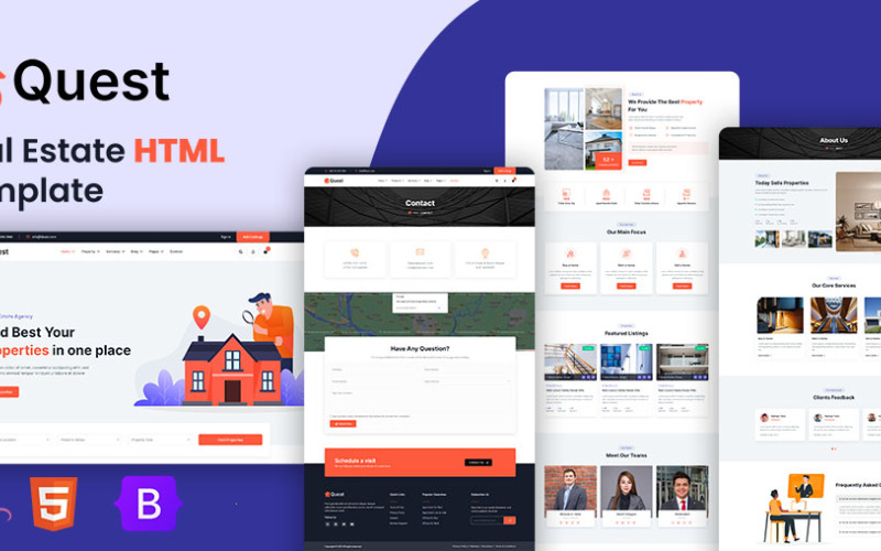Quest - Real Estate HTML Template Website Template