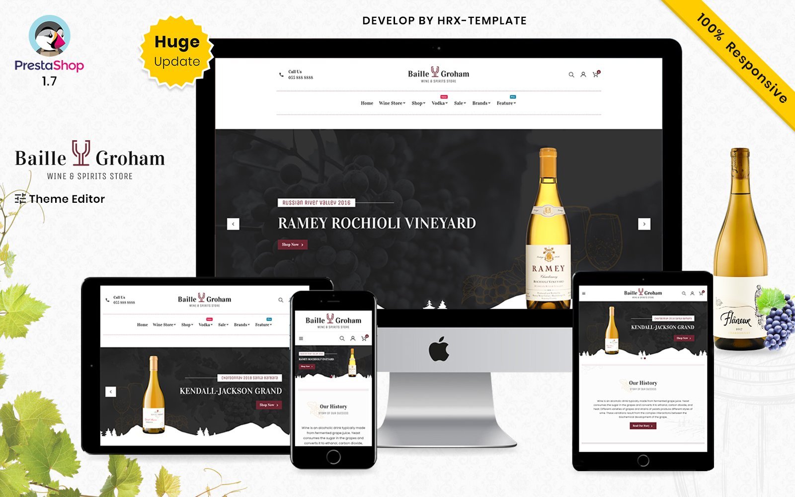 Template #246904 Groham Wine Webdesign Template - Logo template Preview