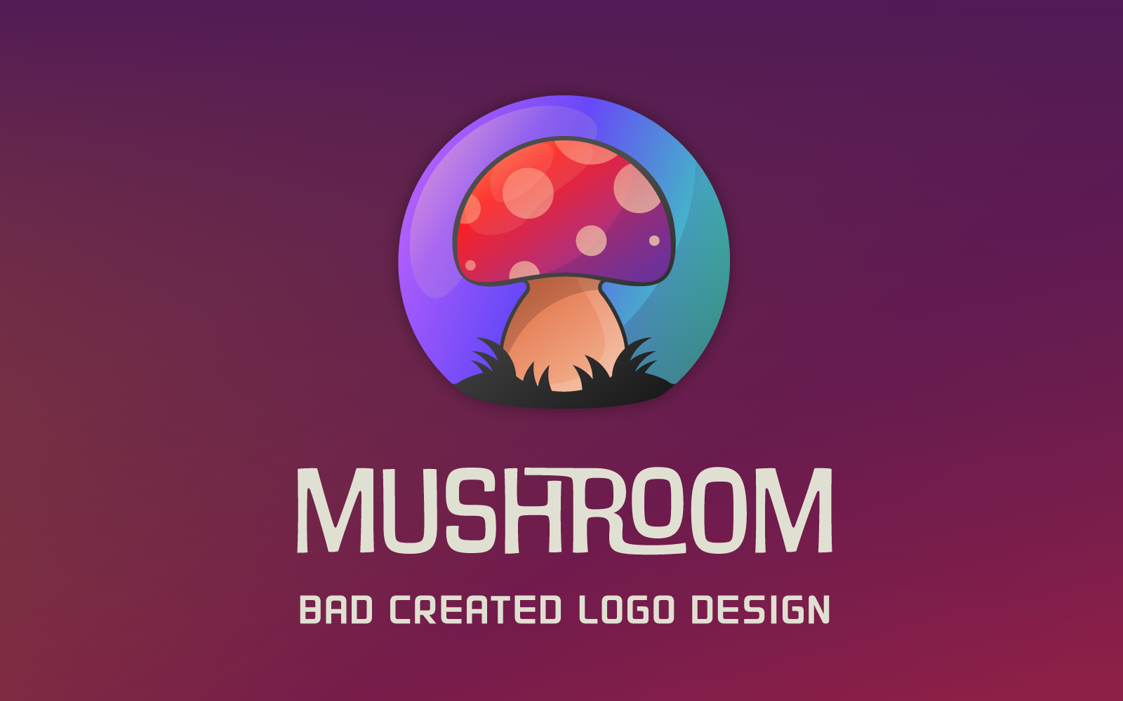 Mushroom Colorful Gradient Logo Template