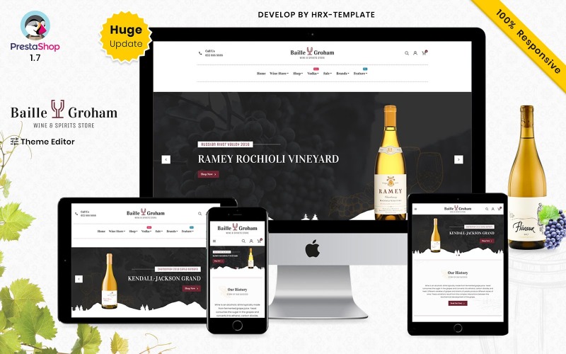 Baille Groham Wine - Vin Liquor–Alcohol Pretashop Responsive Theme Store PrestaShop Theme