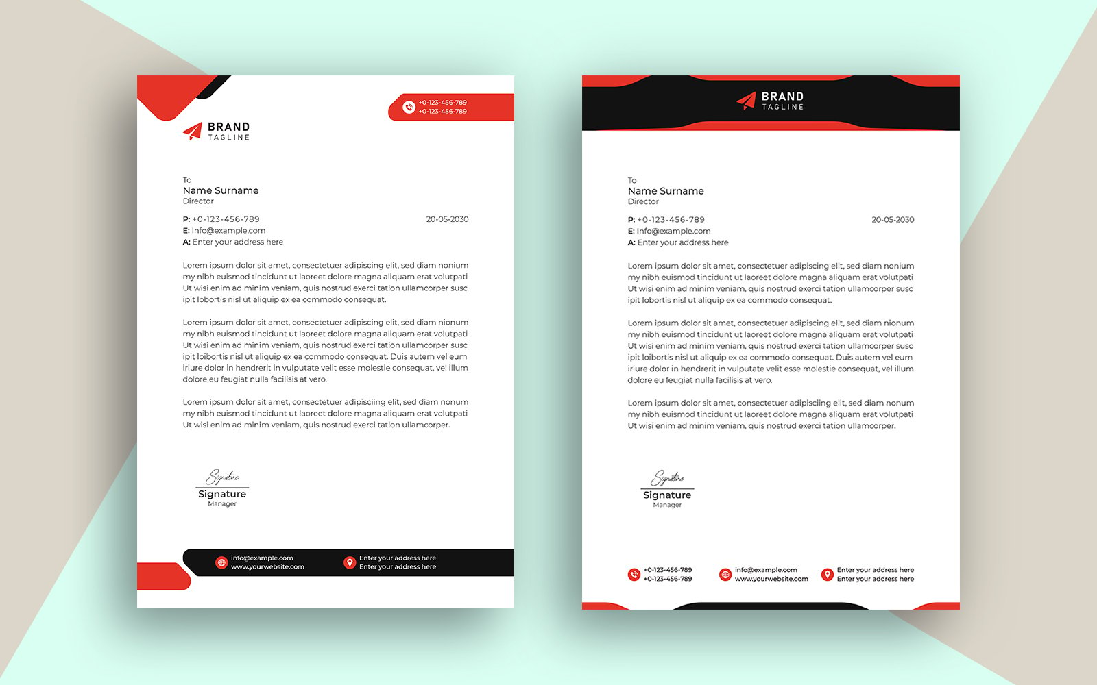 Template #247003 Letterhead Business Webdesign Template - Logo template Preview