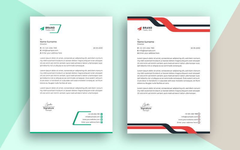 Creative Business Letterhead Template Design for your Business Corporate Identity