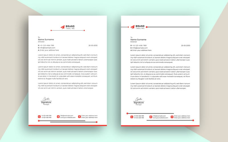 Creative Corporate Business Letterhead Template Design Corporate Identity