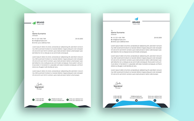 Creative Marketing Agency Corporate Business Letterhead Template Design Corporate Identity
