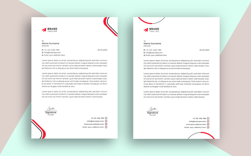 Digital Marketing Agency Corporate Business Letterhead Design Template Corporate Identity