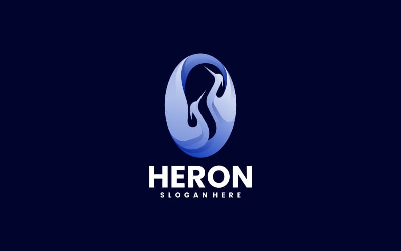 Abstract Heron Gradient Logo Logo Template
