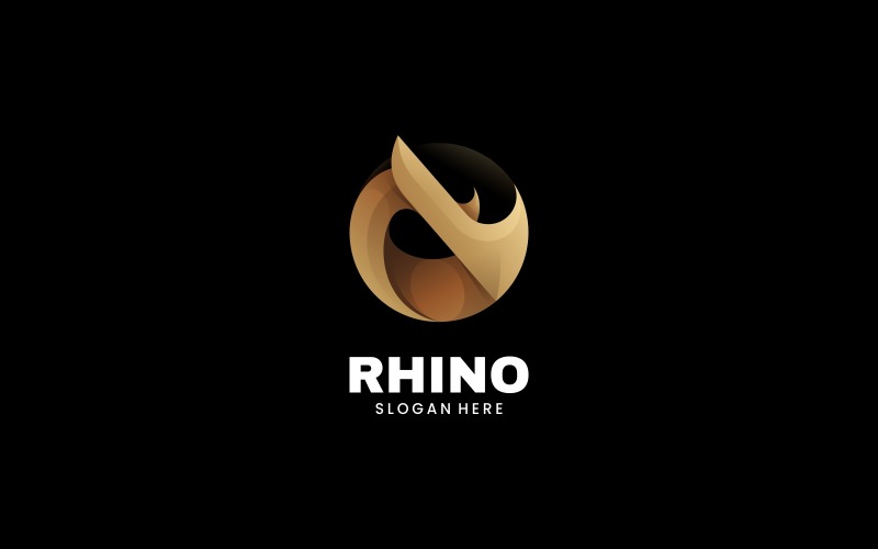Abstract Rhino Gradient Logo Logo Template