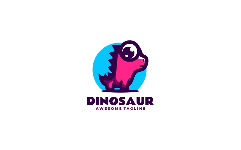 Dinosaur Simple Mascot Logo Logo Template
