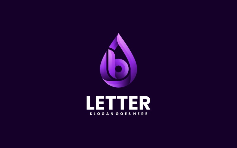 Letter B Gradient Logo Design Logo Template