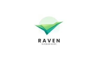 Raven Gradient Logo Design