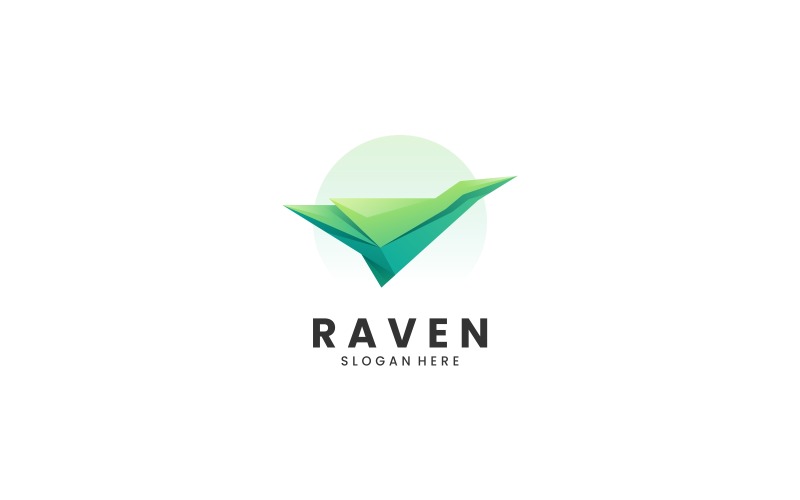 Raven Gradient Logo Design Logo Template