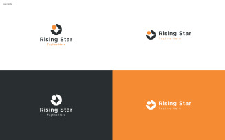 Rising Star Logo with Logomark and Typography.