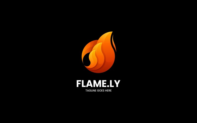 Vector Flame Gradient Logo Design Logo Template