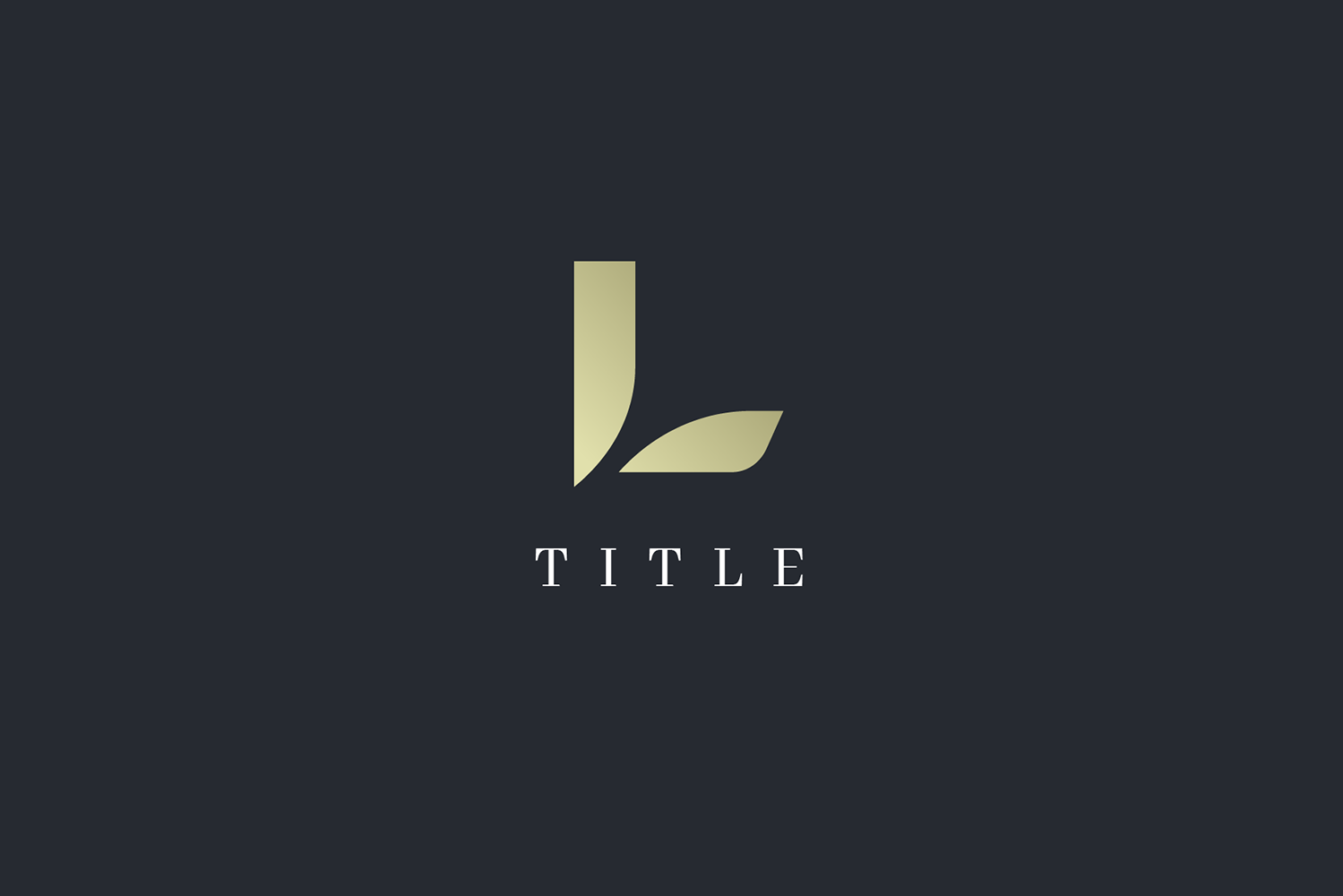 Elegant Minimal Elemental L Golden Letterform Logo