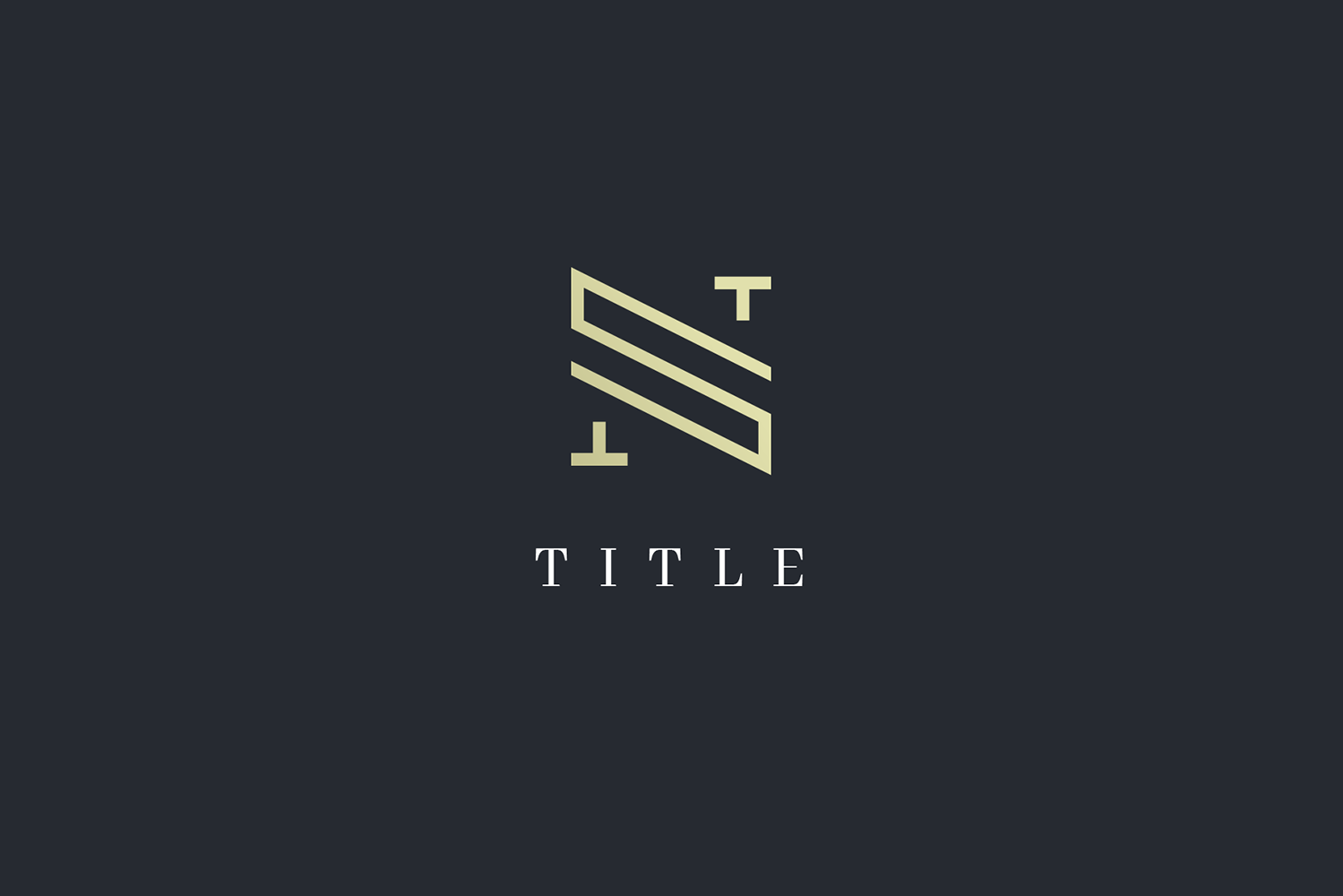Elegant Minimal Elemental N Golden Letterform Logo