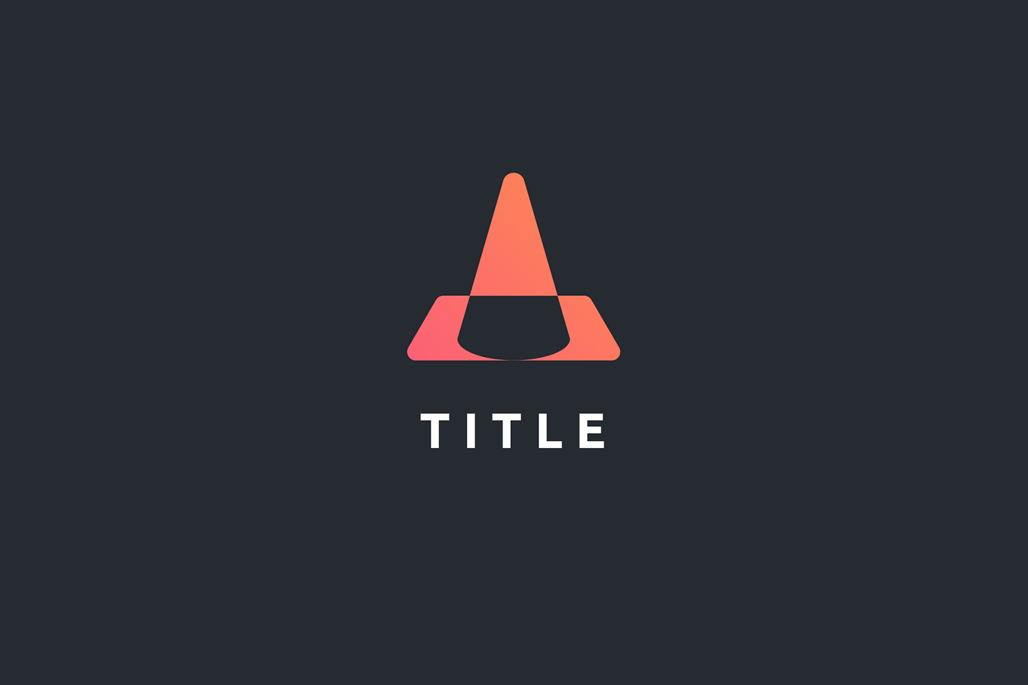 Elegant Minimal Elemental Cone Construction App Logo