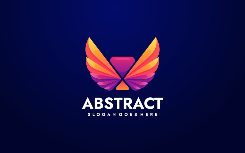 Abstract Diamond Wing Colorful Logo Logo Template