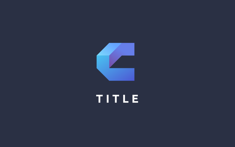 Elegant Minimal Elemental C Tech Shade Logo Logo Template
