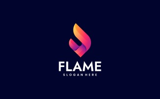Flame Gradient Color Logo Template