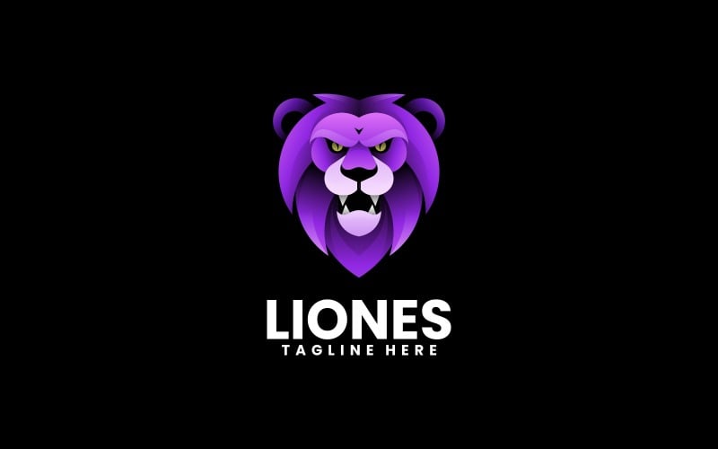 Lion Gradient Logo Design Logo Template