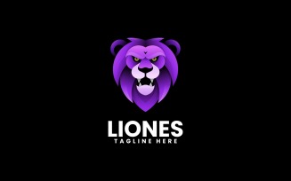 Lion Gradient Logo Design