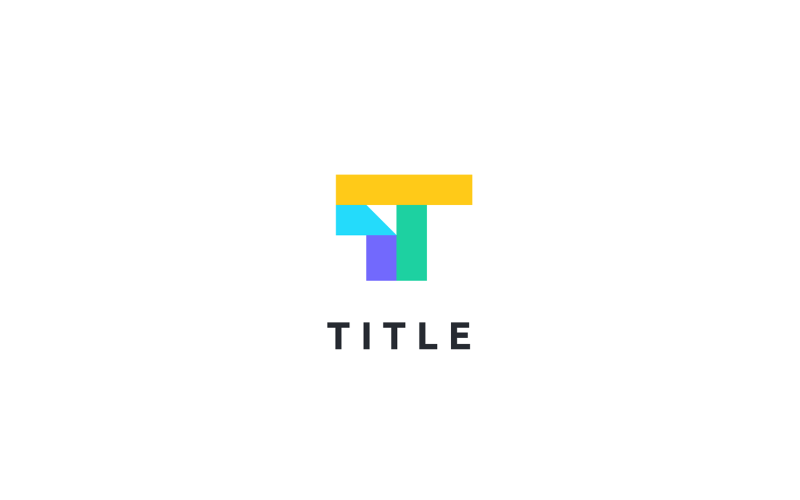 Modern Minimal Elemental T Fintech Tech Logo Logo Template