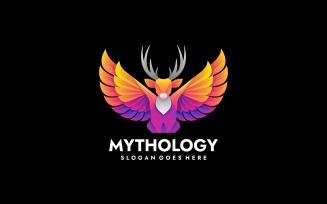 Mythology Deer Gradient Colorful Logo