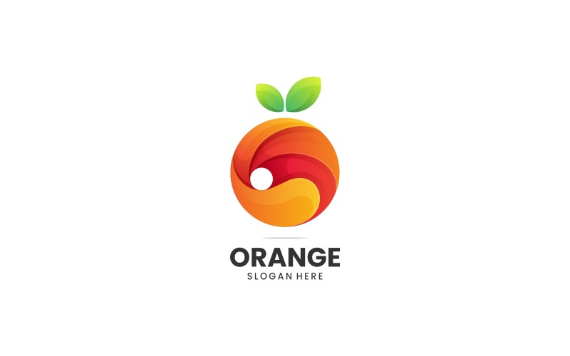 Orange Gradient Colorful Logo Logo Template