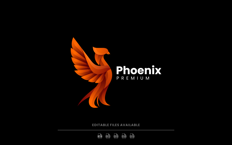 Phoenix Majesty Gradient Logo Logo Template