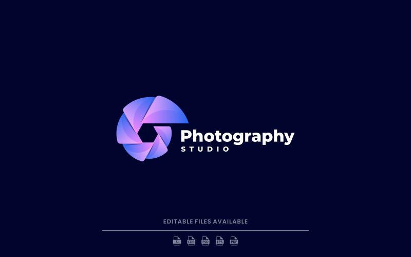 Photography Gradient Logo Style Logo Template